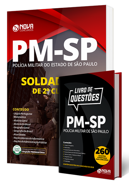 Combo Pm Sp Soldado Pm De Classe Apostila Impressa Livro