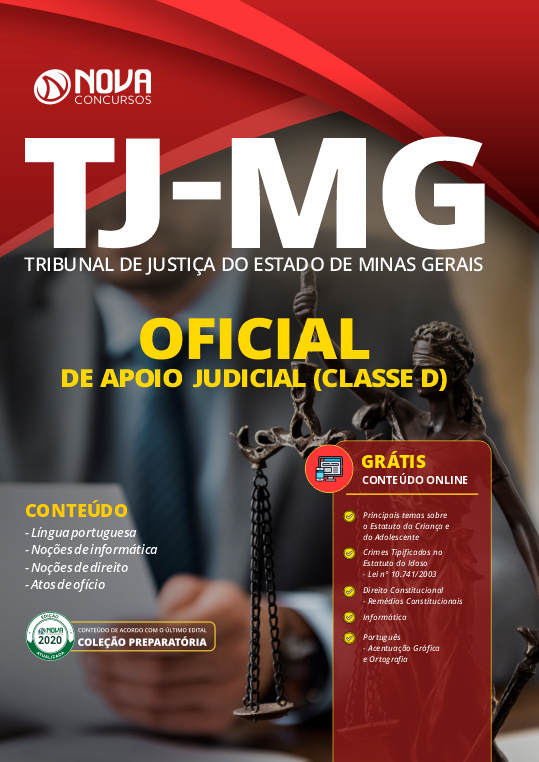 Apostila TJ MG Oficial De Apoio Judicial Classe D