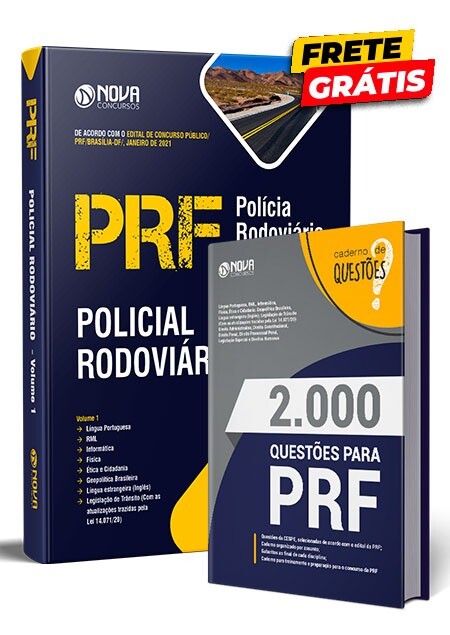 Combo PRF Policial Rodoviário Apostila Caderno de Questões