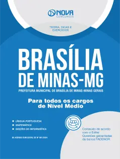 Apostila Prefeitura de Brasília de Minas - MG em PDF 2024 - Comum a Todos Cargos de Nível Médio