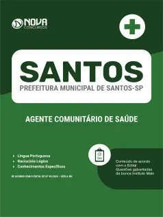 Apostila Prefeitura de Santos - SP em PDF 2024 - Agente Comunitário de Saúde