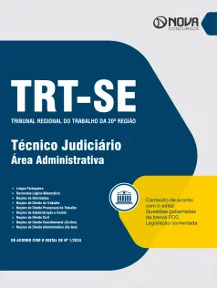 Apostila TRT-SE em PDF 2024 - Técnico Judiciário - Área Administrativa