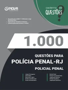 Livro 1.000 Questões Gabaritadas para a Polícia Penal - RJ - Policial Penal