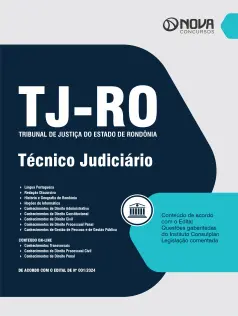 Apostila TJ-RO em PDF 2024 - Técnico Judiciário