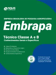 Apostila EMBRAPA em PDF 2024 - Técnico Classe A e B