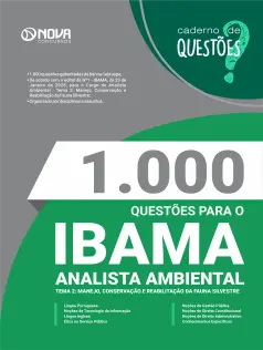 1.000 Questões Gabaritadas para o IBAMA - Analista Ambiental - Tema 2: Manejo, Conservação e Reabilitação da Fauna Silvestre em PDF