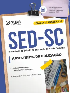Apostila SED-SC em PDF 2024 - Assistente de Educação