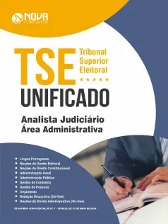 Apostila TSE Unificado em PDF 2024 - Analista Judiciário - Área Administrativa