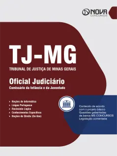 Apostila TJ-MG em PDF 2024 - Oficial Judiciário - Comissário da Infância e da Juventude