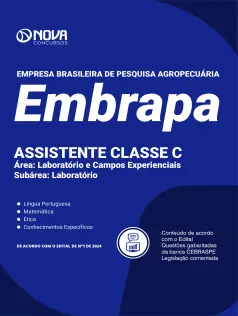 Apostila EMBRAPA 2024 - Assistente Classe C - Área: Laboratório e Campos Experienciais – Subárea: Laboratório