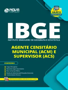 Combo IBGE  - Agente Censitário Municipal e Supervisor (Apostila Impressa + Caderno de Questões)