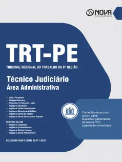 Apostila TRT-PE em PDF 2024 - Técnico Judiciário - Área Administrativa