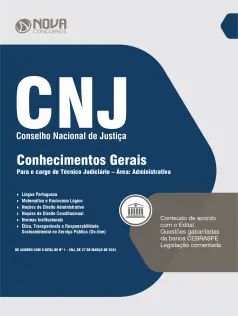 Apostila CNJ em PDF 2024 - Técnico Judiciário - Área: Administrativa (Conhecimentos Gerais)