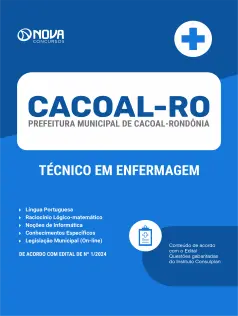 Apostila Prefeitura de Cacoal - RO 2024 - Técnico em Enfermagem