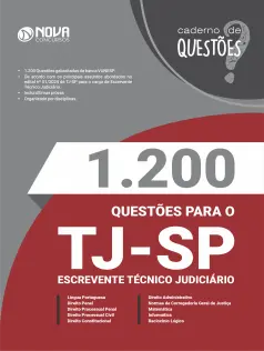 1.200 Questões Gabaritadas TJ-SP - Escrevente Técnico Judiciário em PDF