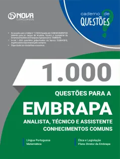 1.000 Questões Gabaritadas para EMBRAPA - Analista, Técnico e Assistente (Conhecimentos Gerais) em PDF