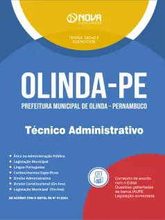 Apostila Prefeitura de Olinda - PE em PDF 2024 - Técnico Administrativo