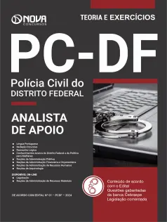 Apostila PCDF 2024 - Analista de Apoio às Atividades Policiais - Especialidade: Agente Administrativo