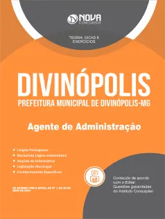 Apostila Prefeitura de Divinópolis - MG em PDF 2024 - Agente de Administração