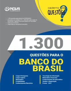 Livro 1.300 Questões Gabaritadas Banco do Brasil Agente Comercial e Agente de Tecnologia