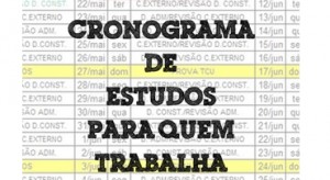 cronograma de estudos para quem trabalha