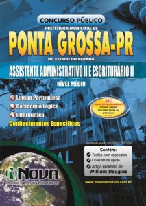 prefeitura ponta grossa assistente adm ecriturario