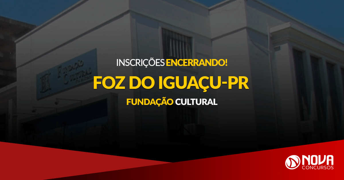 face FOZ DO IGUAÇU Fundação Cultural insc ence