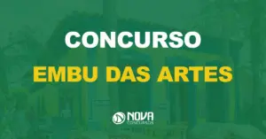 cidade de embu das artes com texto sobre a imagem excrito concurso prefeitura de embu das artes