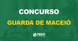 três carros com três guardas parados ao lado e texto sobre a imagem escrito concurso guarda de maceió