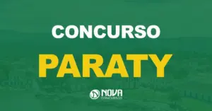 Vista área da cidade de Paraty. Texto sobre a imagem concurso prefeitura de paraty