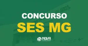 Prédio da Superintendência Regional de Saúde em Minas Gerais com logotipo. Texto sobre a imagem concurso SES MG