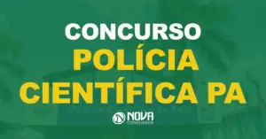 Fachada da Secretaria de Segurança Pública e Defesa Social. Texto sobre a imagem Polícia Científica PA