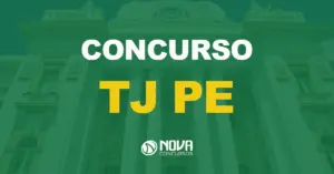 fachada do tribunal de justiça do estado de pernambuco com texto sobre a imagem escrito concurso TJ PE