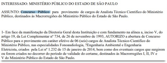 Concurso MP-SP - Analista - 2022