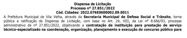 dispensa de licitação 1