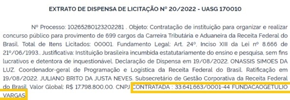 dispensa de licitação