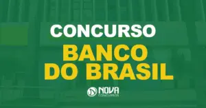 Fachada de uma Agência do Banco do Brasil. Texto sobre a imagem Concurso Banco do Brasil