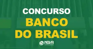 Fachada de uma Agência do Banco do Brasil. Texto sobre a imagem Concurso Banco do Brasil