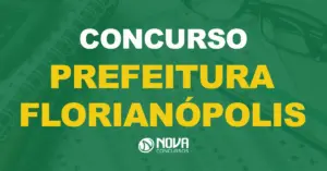 Cartão de respostas preenchido. Texto sobre a imagem Concurso Prefeitura de Florianópolis.