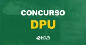 fachada da defensoria pública da união, com texto sobre a imagem escrito concurso DPU