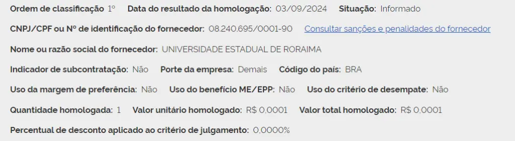 Documento que contrata a UERR como a banca do concurso PM RR