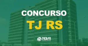 fachada do tribunal de justiça do rio grande do sul com texto sobre a imagem escrito concurso TJ RS