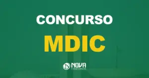 Vista do Congresso Nacional do Brasil em Brasília. Texto sobre a imagem Concurso MDIC