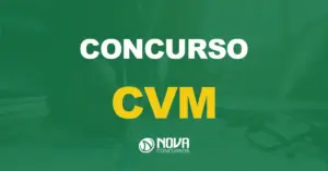 Profissional analisando gráficos de investimentos em um ambiente de escritório de finanças. texto sobre a foto concurso cvm