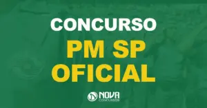 Um grupo de policiais militares em formação. Texto sobre a imagem concurso PM SP Oficial