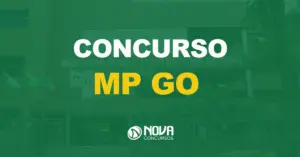 fachada da sede do ministério público de goiás, com texto sobre a imagem escrito concurso mp go