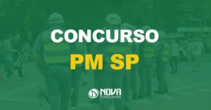 policiais militares reunidos em grupo com texto sobre a imagem escrito concurso pmsp