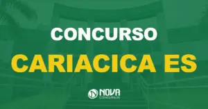 Fachada do prédio da Prefeitura Municipal de Cariacica, no Espiríto Santo. Texto sobre a imagem Concurso Cariacica ES