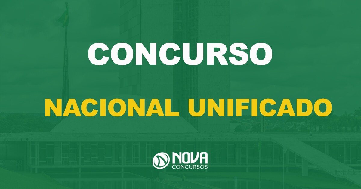 edifício do congresso nacional com texto sobre a imagem escrito concurso nacional unificado (CNU)