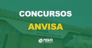 letreiro da fechada da agência nacional de vigilância sanitária com texto sobre a imagem escrito concurso anvisa